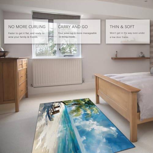 Tapis de décoration esthétique moderne Ocean Beach haute densité - 5