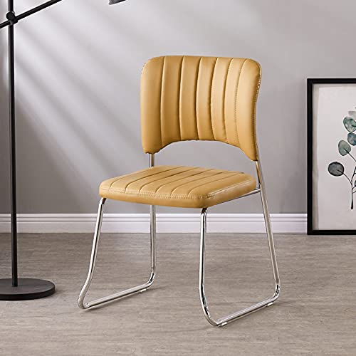 Silla de oficina ejecutiva ergonómica sin brazos, silla de escritorio para escuela y dormitorio, elegante y cómoda, 42 x 51 x 80 cm, diseño moderno, perfecto para el hogar y la oficina