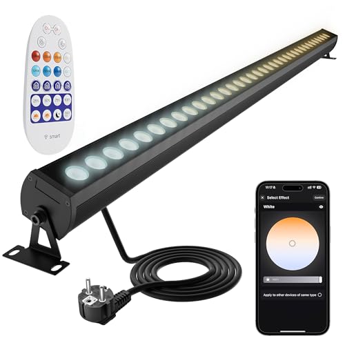 Yotivki Faretto LED Esterno 100cm 72W – Barra LED Dimmerabile 2700-6500K, Controllo WiFi/App e Telecomando RF, 8 Modalità Luce, IP65 Impermeabile”
