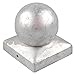 Produktbild Baumarktplus Pfostenkappe verzinkt 71 mm Kugel Abdeckkappe für Pfosten 7 x 7 cm