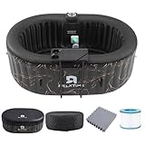 The Ultimate Guide to Finding Your Perfect Two Person Hot Tub 5 Portable 2 Person Hot Tub Inflatable, Outdoor Blow Up Hottub with Led Light, Energy Efficient Cover, 100 Air Jets Built in Heater Pump, Oval Spa for Relaxation, Table Tray, 2 Filters, Black