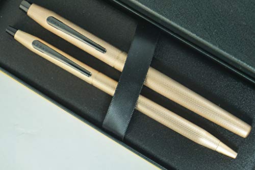 Duo de stylos roller et bille Cross or rose PVD fin - 4