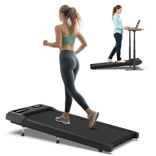 WELLFIT Walking Pad with 10% Incline, Under Desk Treadmills with ...