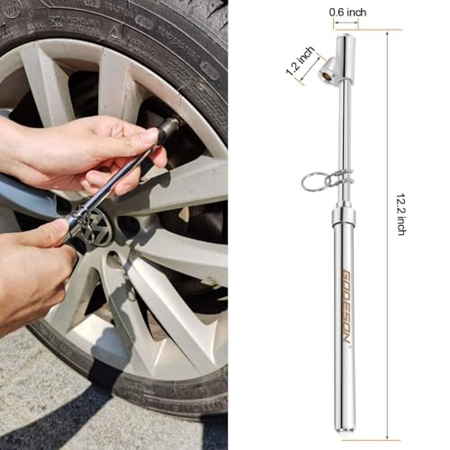 Image of GODESON Heavy Duty Tire Pressure Gauge 10-150 PSI, Professional Dual Head Air Pressure Gauge for Truck Car Motorcycle, Accurate Reading Pen Style Tire Gauge with 1-10 Bar Range