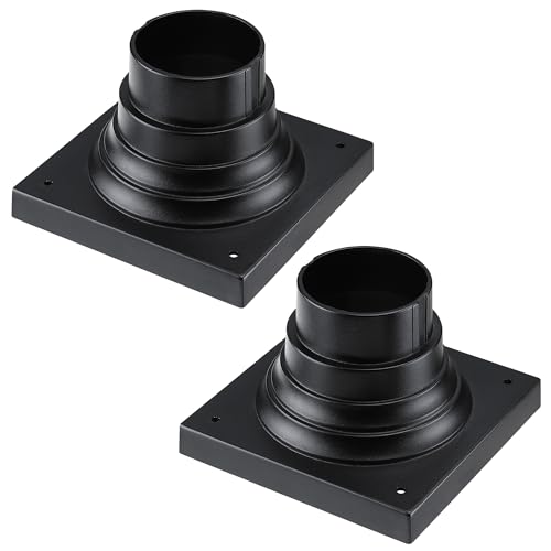 Base de anclaje contra tambaleos para lámparas de exterior en postes, soporte de aluminio