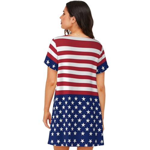 Chemise de nuit étoiles et rayures au textile doux et fluide - 3