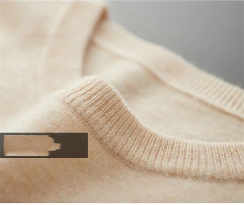 Men Solid Merino Wool Round Neck Sweater Long Sleeves Business Casual Soft Pullover Jumper4