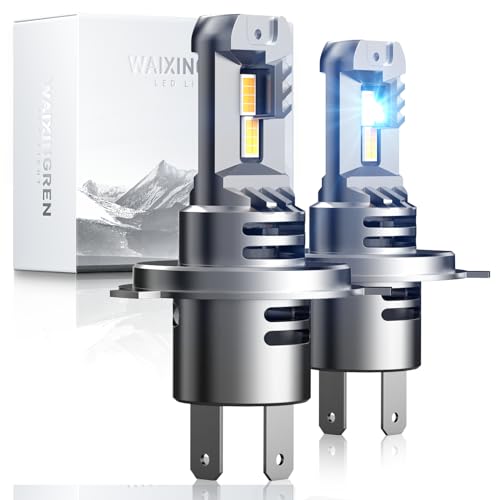 WAIXINGREN H4 LED Headlight Bulbs 60W 26000LM 6500K Cool White for H4 Headlight Bulbs led Halogen Replacement Bulb Easy Installation Pack of 2 (H4/9003/HB2)