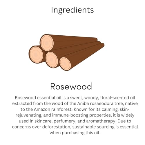 Image of Khadi Rosewood Essential Oil 15 ml | Pure & Natural | Oil for Skin, DIY & Massage | Muscle Relaxation & Anti Aging | Face & Body Massage Oil | All Skin Types | Aromatherapy for Men & Women
