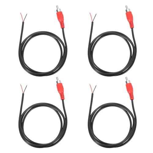 Cable de altavoz RCA a cable desnudo adaptador de conector de cable de audio para amplificador 22 AWG