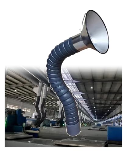 Brazo colector extractor de aire con manguera industrial de 200 mm 2