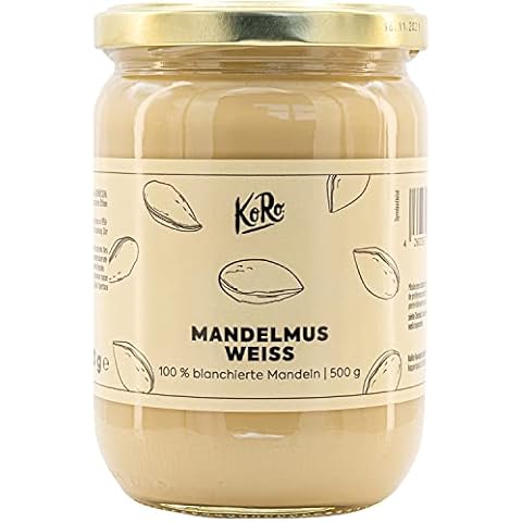 KoRo - Weißes Mandelmus 500 g - Nussmus ohne Zusatz von Zucker und Palmöl - 100% Mandeln - Unvergleichbar cremig - Vegan - Proteinquelle Cover