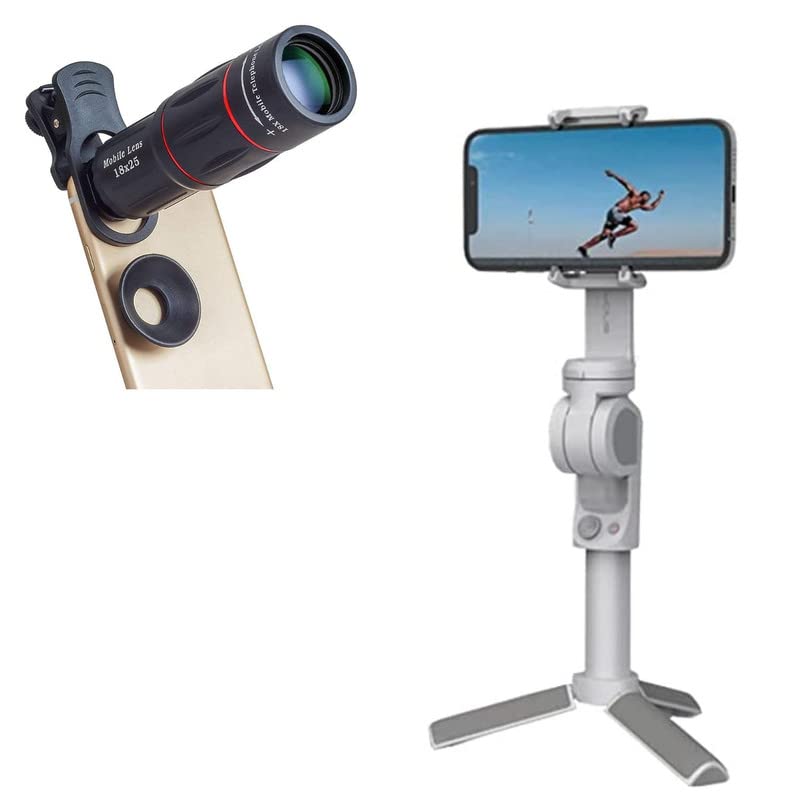 Rambot Handheld 3-Axis Smartphone Gimbal Stabilizer with Grip, Tripod, Gimbal Stabilizer with 18x Mobile Lens Full HD Quality DSLR Background Blur Monocular Telescope with Tripod Stand Rambot Handheld 3-Axis Smartphone Gimbal Stabilizer with Grip, Tripod, Gimbal Stabilizer with 18x Mobile Lens Full HD Quality DSLR Background Blur Monocular Telescope with Tripod Stand