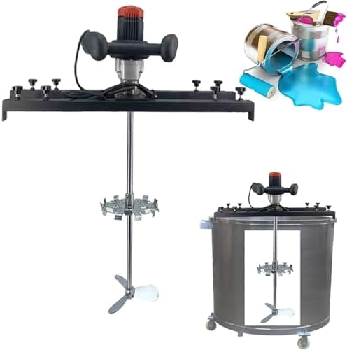 High-Power Electric Tank Mixer with Propeller for Viscous Liquids - Commercial Stirring Machine for Paint, Ink, Dye, Chemicals, Industrial Mixing Equipment