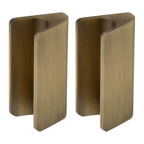 Image of MODIUS Cabinet Knob | Wardrobe & Drawer Knob | Cupboard Knob for Kitchen | Antique Brass Finish | Aluminium Cabinet Hardware | Pack of 2 (MS036253)