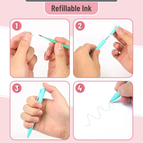 Image of Mr. Pen- Retractable Gel Pens, 12 Pack, Assorted Colors Ink | Fine Point 0.7mm, Fast Dry, Smooth Writing, Cute Pens for Drawing, Writing Planner and School Supplies