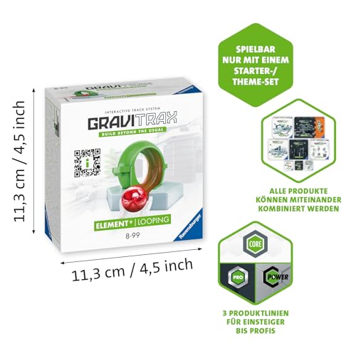 Ravensburger GraviTrax Element Looping 22412 - Erweiterung für deine Kugelbahn - Murmelbahn und Konstruktionsspielzeug ab 8 Jahre