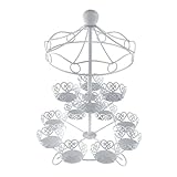 MTKSFDC KuchenstäNder 2 schicht-12 Zählen Karussell Cupcake Ständer Halter Display Hochzeit Kuchen Tasse Display Stand