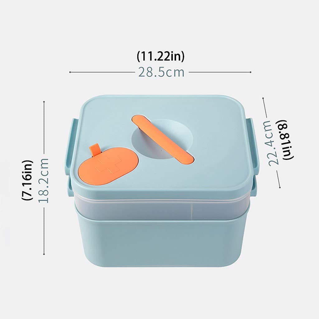 Botiquin Caja médica Caja de primeros auxilios con caja de contenedor de caja de píldoras Portátil Caja de almacenamiento de plástico Portátil Kit de primeros auxilios Caja de medicina 11.22 pulgadas