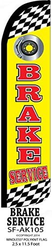 Brake Service Windless Swooper Feather Banner Flag Sign