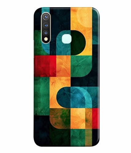 Image of Pattern Colorful Printed Hard Back Case Cover & Compatible for Vivo Y19 / Vivo U20 / Vivo U3 (Multicolor) - D1812