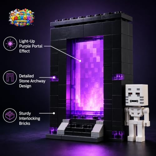 Image of Yashoni Building Blocks Toy Set for Kids | DIY STEM Construction Bricks with Mini Figures, Creative Models & Educational Play Set| Blocks Game (476, CubeCraft Ember Realm)