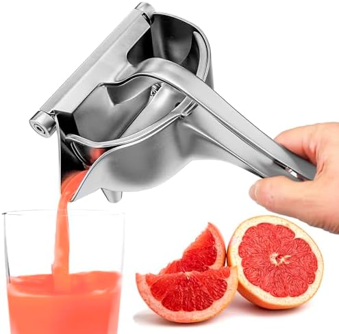 Hand Juicer Squeezer - Aluminum Manual Hand Press Juicer, Comfortable Ergonomic Grip for Efficient Juice Extraction of Pomegranates, Citrus, and other Fruits | Durable, Compact, Easy to Use and Clean
