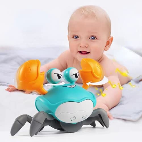 HICITI voice control Crab Induction Control Toy Sound and Light Projection Can Walk, Dance, Crawl Automatically, Childrens Toy gift