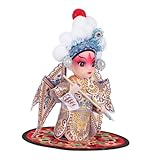 Approprié : cette figurine de poupée traditionnelle de pékin constitue un attentionné pour les amis et la famille qui apprécient la culture chinoise, la poupée aux caractéristiques chinoises, l'artisanat chinois