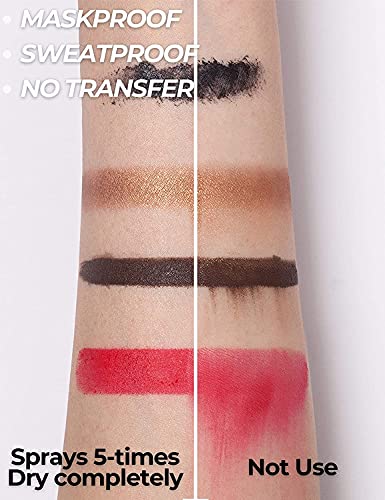 TopFinder® Matte Finish Makeup Setting Spray Fixer for Face + Vitamin E | Instant Fitting |Breakup |Most Beautiful Trending For All Skin Matching Fixer Primer Kit Women Girls - Image 5