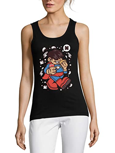 T-shirt débardeur en coton noir femme parfait pour un look urbain et décontracté