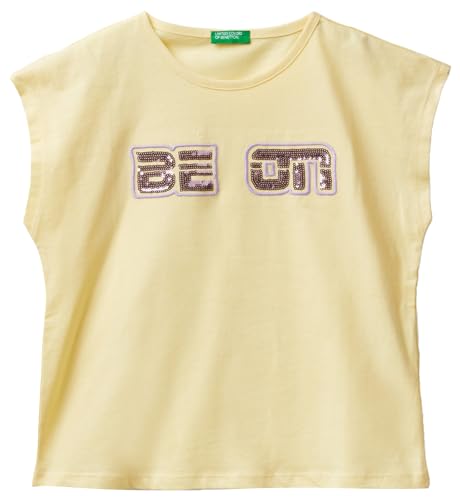 United Colors of Benetton Mädchen 3i1xc10j8 T-Shirt, gelb, 130 cm