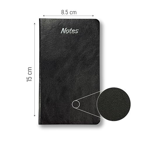 Image of Cubic A7 Palm Notebook | Black | Pack of 3 | Compact & Stylish Softbound for Note-Taking, Pocket Use & Journaling | Smooth Paper | Durable & Handy