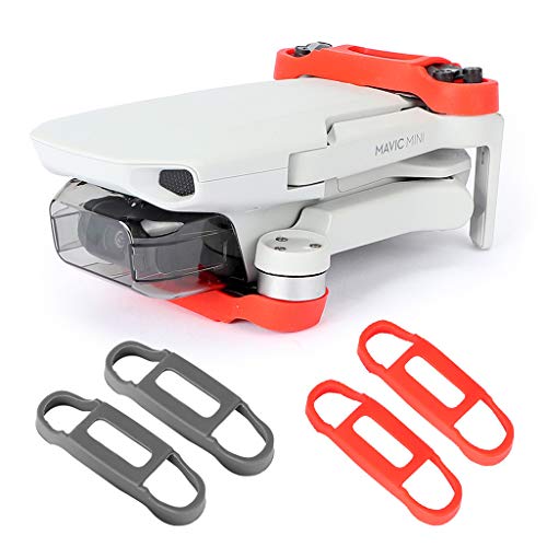 Hensych Silikon Propeller Halter Schutz Stabilisator für Mavic Mini 2 / Mavic Mini Drohne Klinge Fest Requisiten Transport Schutz Schnalle Sanft Startseite Montieren(Grau) – Bild 3