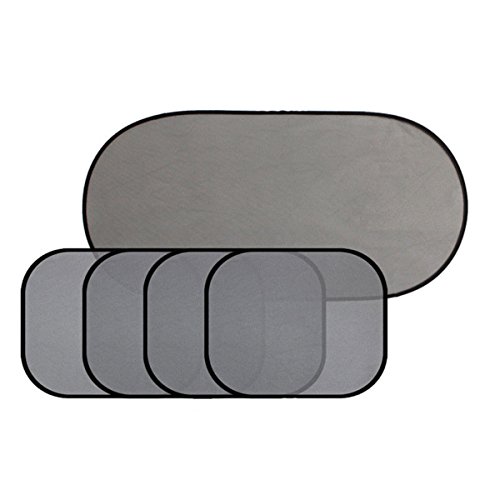 LKXHarleya 4 Pack Car Side Window Cling Sun Shade, UV Ray Protection Automobile Windshield Mesh Sunshade, Blocking Heat Visor Shield, Keep Car Cooling.