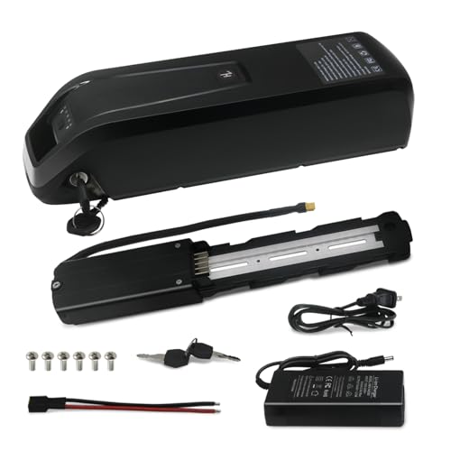 UBETTER 36V 15AH Ebike Akku, Elektrofahrrad Batterie mit 30A BMS, 2A Schnell-Ladegerät, USB Ausgang, Sicheres Schloss, Led-Anzeigeleuchte, 5 Pin Grundplatte, für 0-1000W Motor