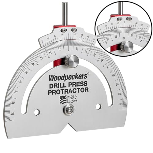 Image of Woodpeckers Drill Press Protractor, Set Angles Quickly & Accurately, USA Made Drill Press Accessory - DPP