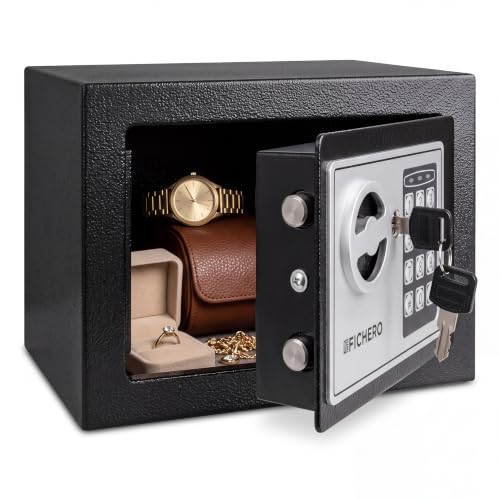 Silvergear® Petit Coffre Fort Électronique à Code | 17×23×17 cm | Noir