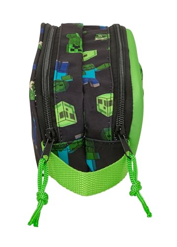 Miniatura 3 de MINECRAFT - Portatodo Doble 3D, Estuche Infantil, Estuche Niño, Ideal para Niños en Edad Escolar, Cómodo y Versátil, Calidad y Resistencia, 21x6x8 cm