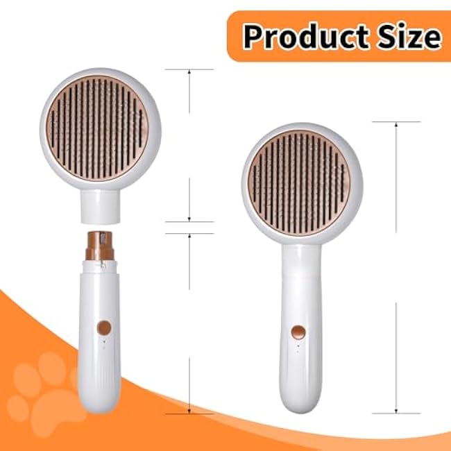 2 in 1 Pet Brush and Nail Grinder, Rechargeable Self-Cleaning Slicker Cat Brush for Shedding and Grooming, Pet Paws Nail Trimmers for Small & Medium Dogs-HwOCgnv7