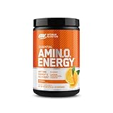 Optimum Nutrition Amino Energy Pre Workout Powder, Energy Drink mit Aminosäuren, BCAA, L-Glutamin und L-Leucin, Vitamin C und Koffein, Orangen-Geschmack, 30 Portionen, 270 g