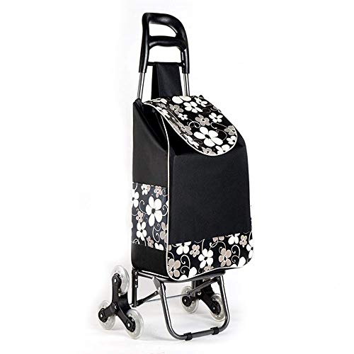 H.Slay Einkaufstrolley mit Rädern und Sitz, Einkaufsroller Treppensteigen wasserdichte Oxford Tuch Starke…