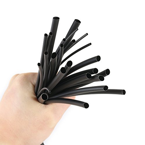KKmoon 70pcs 7 cores/preto poliolefina sem halogênio tubo termorretrátil tubo encolhível manga enrol