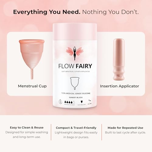 Coupe menstruelle réutilisable avec applicateur facile en silicone médical