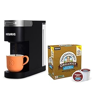 Keurig K-Slim Maker with Newman’s Own Organics Newman’s Special Blend, 32 Count