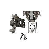 Onus 311 Series 5 Pairs 10 Packs 2D Full Overlay Soft Closing Concealed Hinges, 105 Degree 1/2-Inch Kitchen Cabinet Door Hinges with Mounting Plates for Face Frame Cabinet