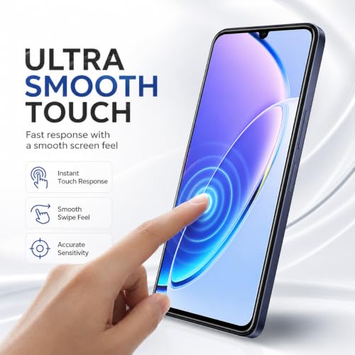 Image of FIRST MART Tempered Glass for Vivo T5 Lite, 9H Full-Glue Screen Protector, 3D Edge-to-Edge, HD Clear, Oleophobic, Case-Friendly, Black, Pack of 1