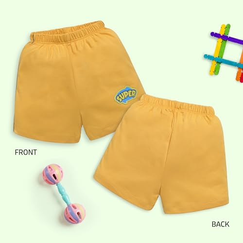 Image of LuvLap Baby Boys & Girls Regular Fit 100% Cotton Shorts Pack of 6