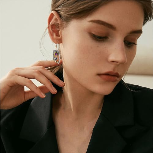 KaFu Bohemian Earrings Dangle Drop for Women Girls Vintage Ethnic Sculpted Earrings Handmade Boho Geometry Statement Earrings Jewelry Gift3
