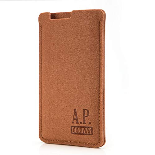 A. P. Donovan - Funda Protectora - Bolso de Fieltro Filzhülle - Calcetín para Móvil de Fieltro - Funda para Móvil Funda de Tela Manga - Marrón, iPhone 5 / 5s